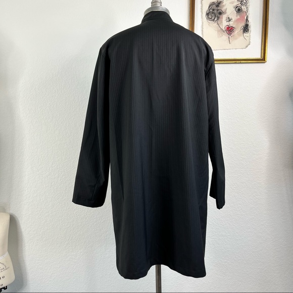 Reversible Turist Pinstripe Trench Midi Jacket - Picture 10 of 14